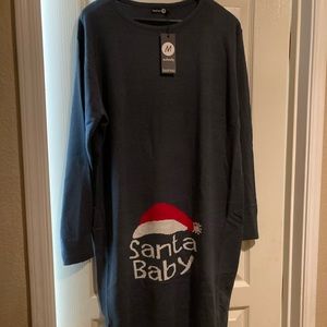 Boohoo Santa baby maternity dress